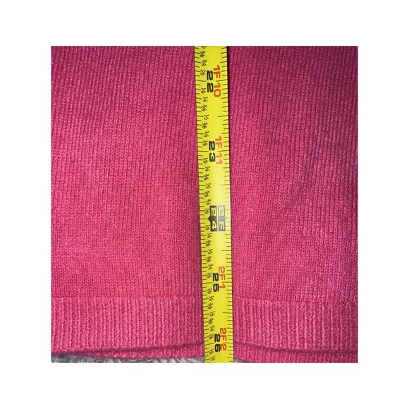 New York & Company Sweater Woman's Large Pink V Neck - Picture 6 of 6